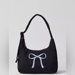 BAGGU UO Exclusive Embroidered Bow Mini Nylon Shoulder Bag